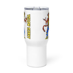 Yellow Slinky Travel mug with a handle copy