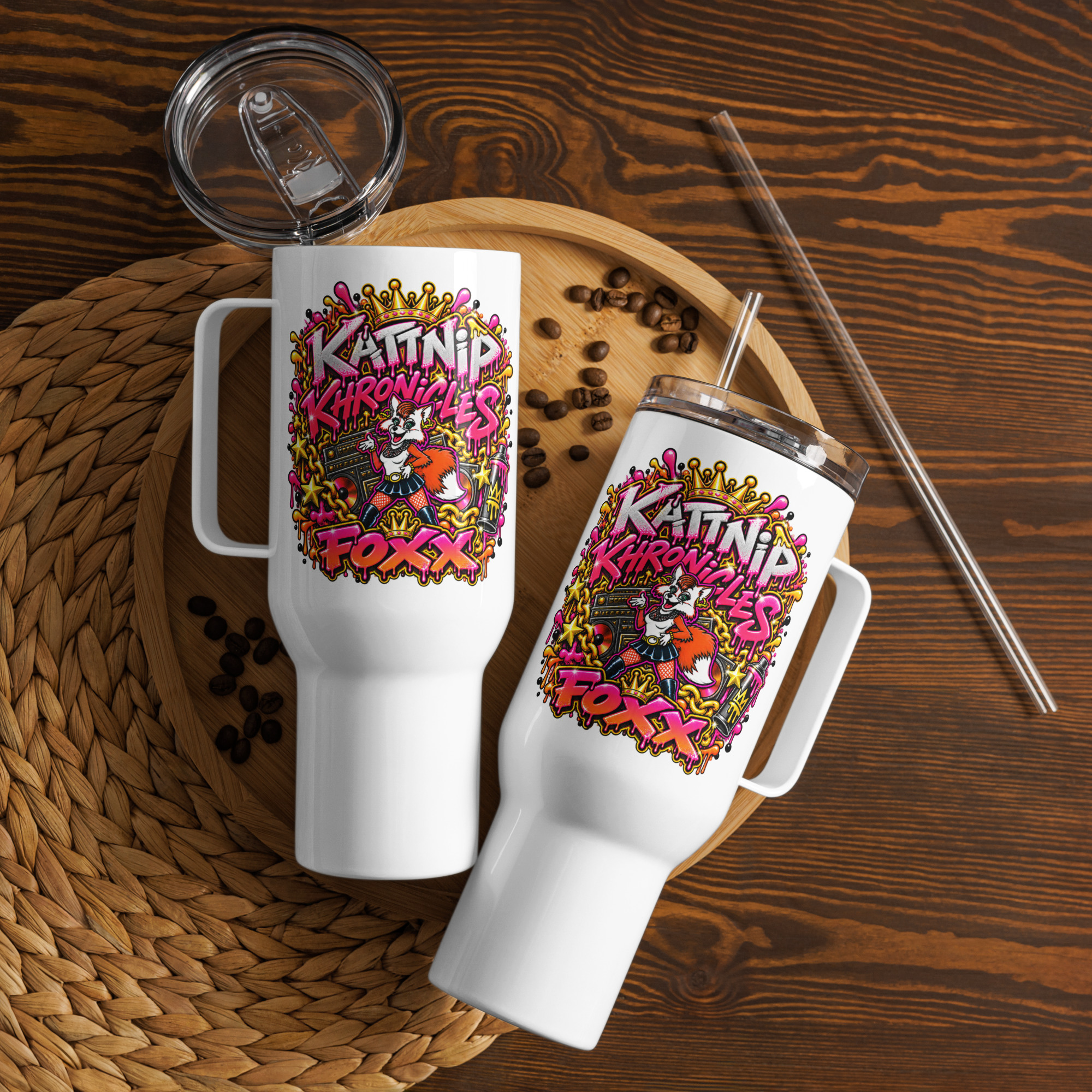 Foxx Travel mug with a handle - Image 2